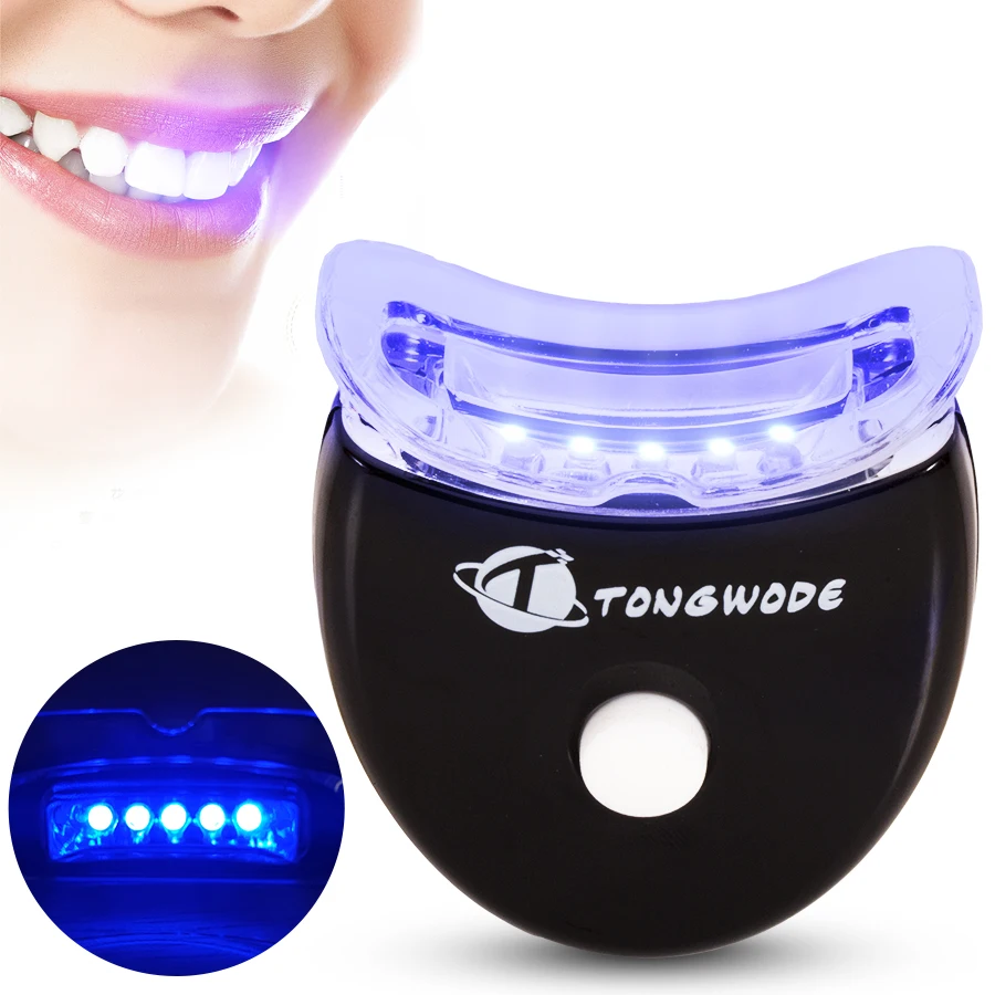 

Прямая поставка, лампа для отбеливания зубов, 5 синих лампочек, средство для ухода за полостью рта, мини-лампа для отбеливания зубов