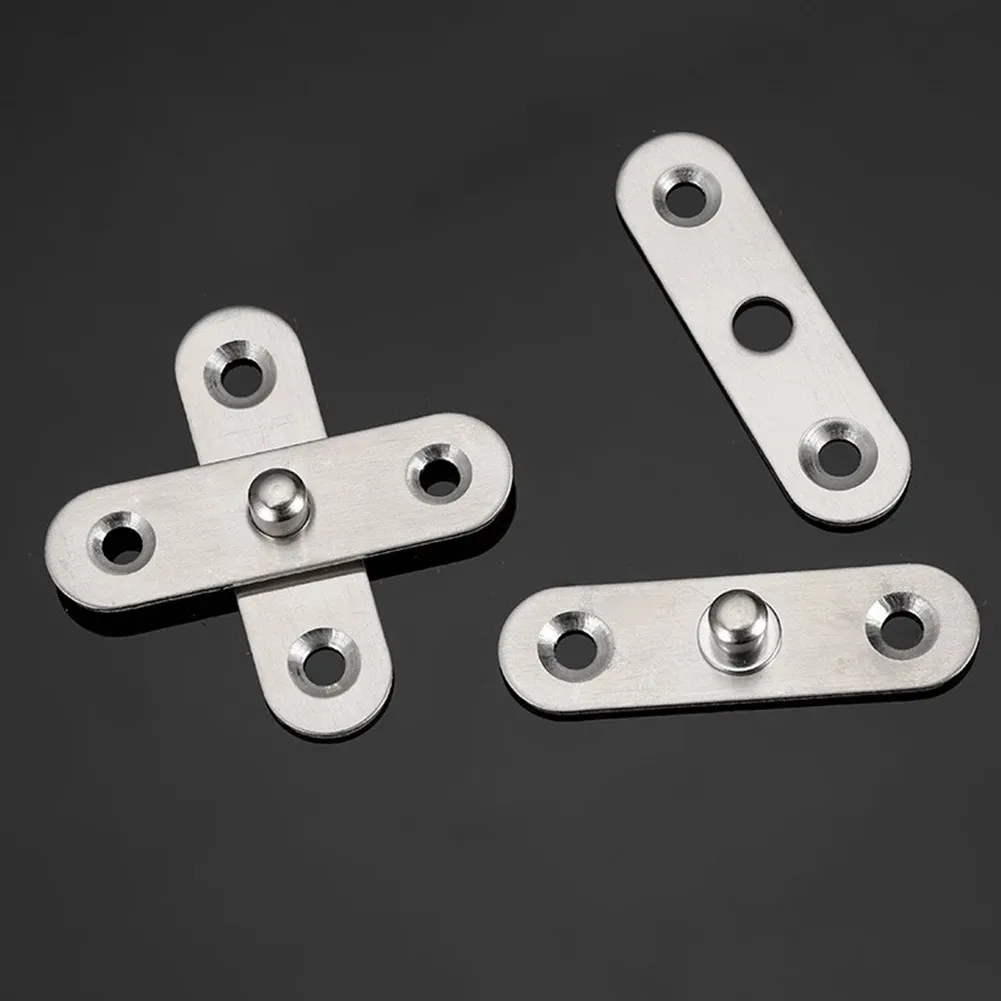 

Hinge Rotating Home Internal Door Wooden Door 360 Degree Accessories Door Pivot Repair Rotary Set Silver Tone 2pcs