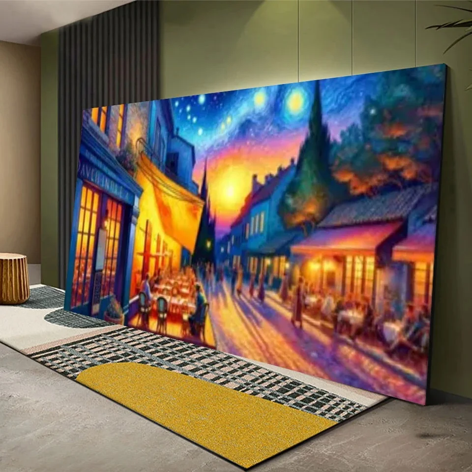 Картина из страз с изображением картины Ван Гога кафе вечеринки террасы пейзажа