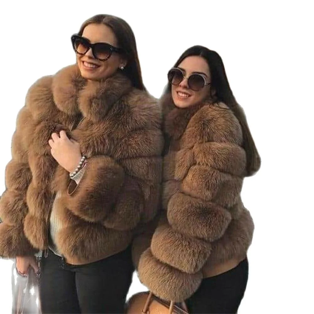 Women Winter Furbility 2023 Luxury Real Fur Coats Fox Fur Jacket Ladies High Quality Raccoon Fur Coat