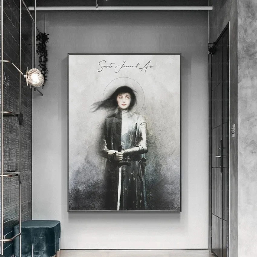 Картина на холсте с изображением Иоанны дуги винтажный постер настенная