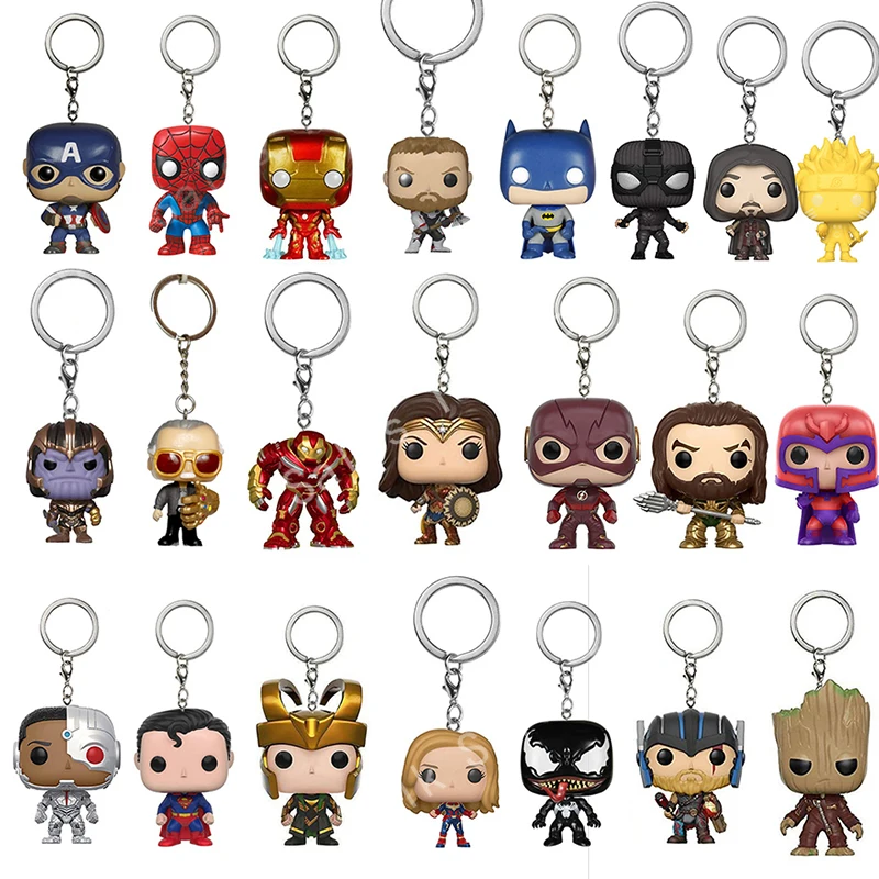 

Funko Keychain Avengers Endgame Captain Marvel Venom Deadpool Iron Man vinyl Action Figures Toys for Children Christmas Gift