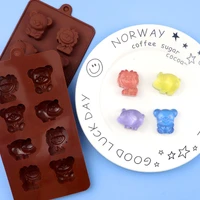 pastry and bakery accessories cake resin silicone mold chocolates tiger bear biscuit handmade desserts tools molds for sweets