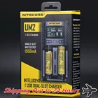 Интеллектуальное зарядное устройство Nitecore UM2 с двумя слотами USB, ЖК-дисплей, литий-ионный аккумулятор IMR, автоматическое Универсальное зарядное устройство 3A, адаптер питания 18650