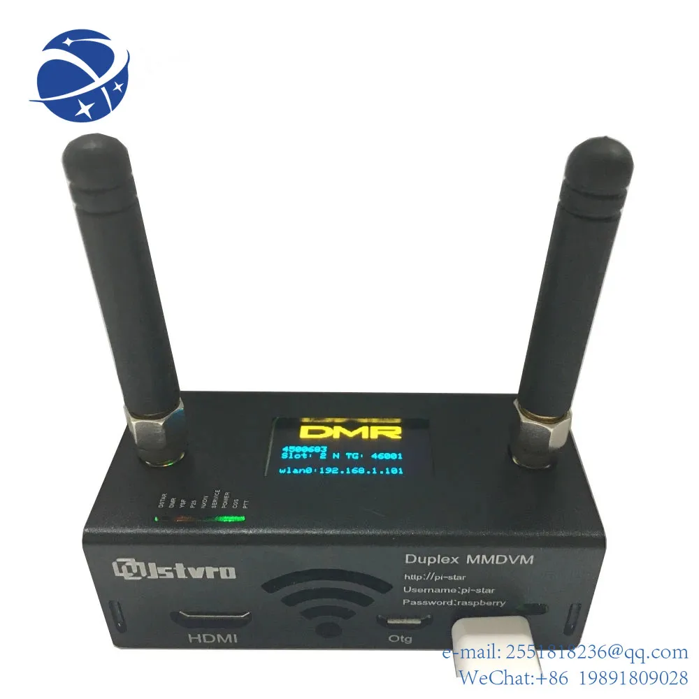 

YYHC OLED Duplex Simplex MMDVM Hotspot Board UHF VHF Support P25 DMR YSF with Antenna Case Kit For Raspberry Pi