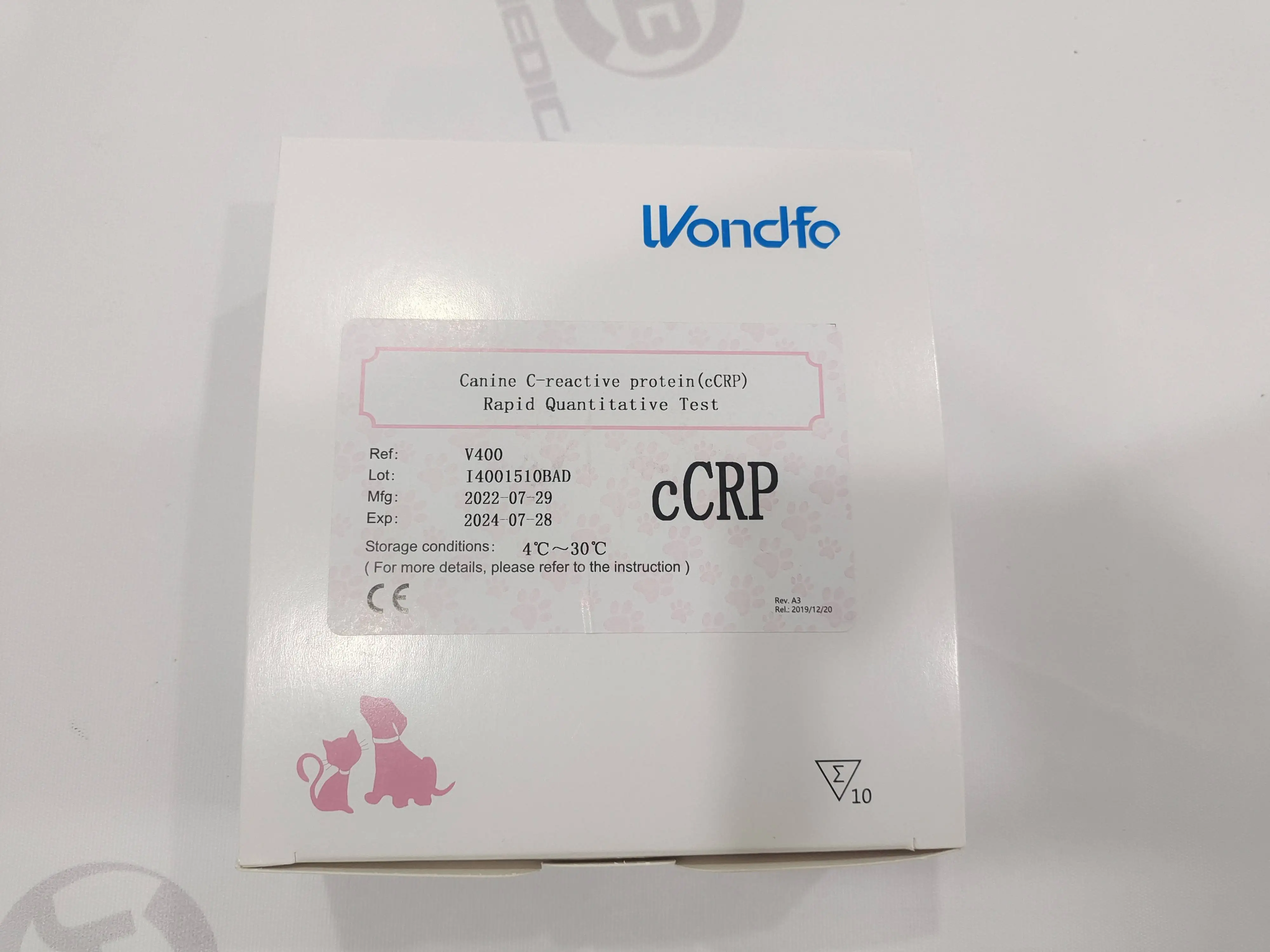 Фото Тест-набор Wondfo Vet Progesterone для определения прогестерона у собак, анализатор Finecare Dog Analyzer Canine Prog(cProg) №4