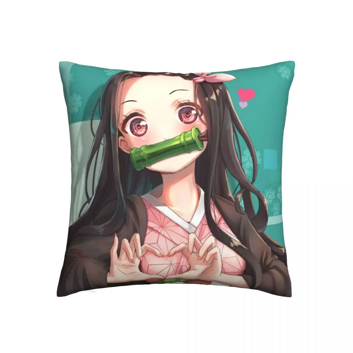 Чехол для подушки рассекающий демонов Nezuko Kamado чехол дивана Kimetsu no Yaiba на молнии