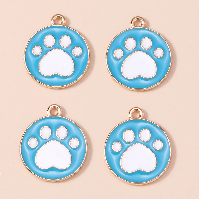 10 шт. подвески с принтом Собачья лапа |