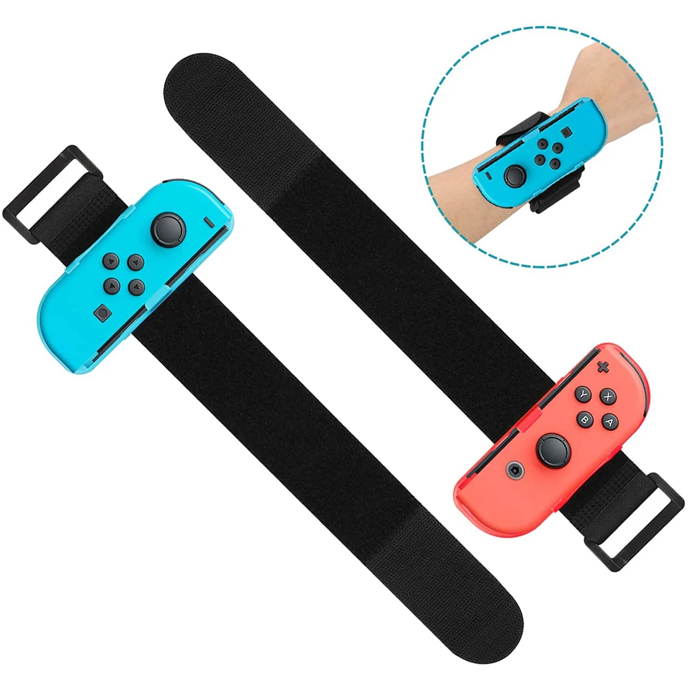 2 pcs For Nintendo Switch Wrist Dance Band Armband Adjustable Game Bracelet Elastic Strap NS Switch Dance  Joy-Con Controller