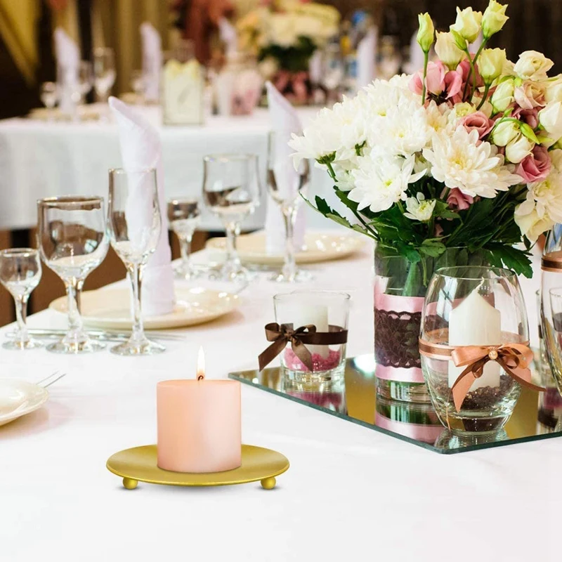 2 упаковки подсвечник из железной пластины декоративная железная колонна для