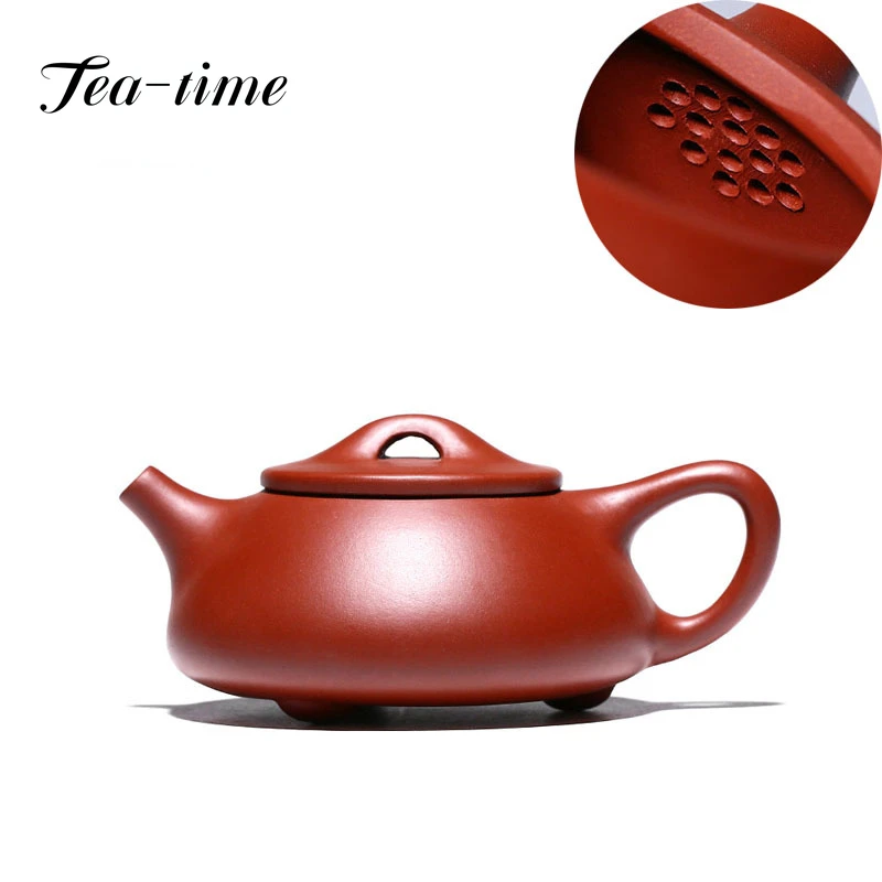 

180ml Yixing Purple Clay Raw Ore Dahongpao Mud Kettle Teapot Master Handmade Boat Stone Scoop Tea Pot Chinese Zisha Tea Set Gift