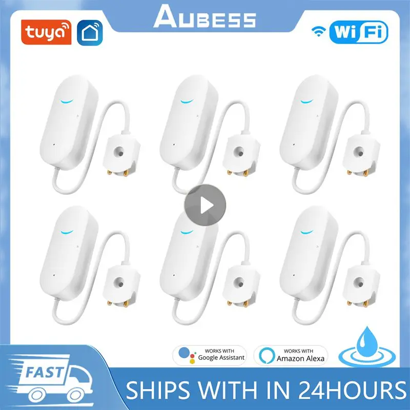 

Датчик утечки воды Tuya с Wi-Fi, детектор утечки воды с оповещением об обнаружении уровня перелива, умная Бытовая охранная сигнализация