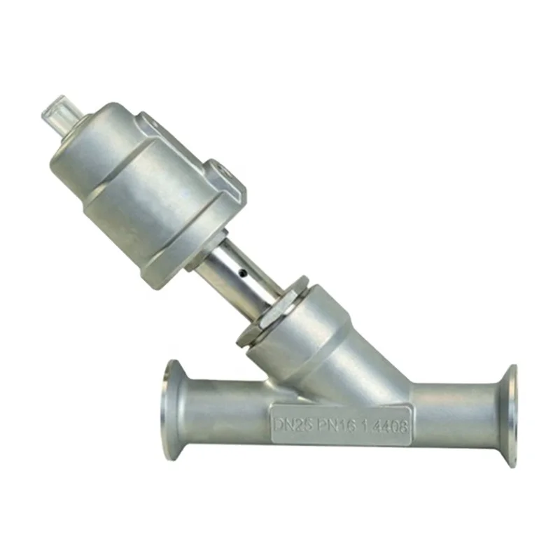 

GB Standard with CE Certificated tri clamp pneumatic angle seat valve