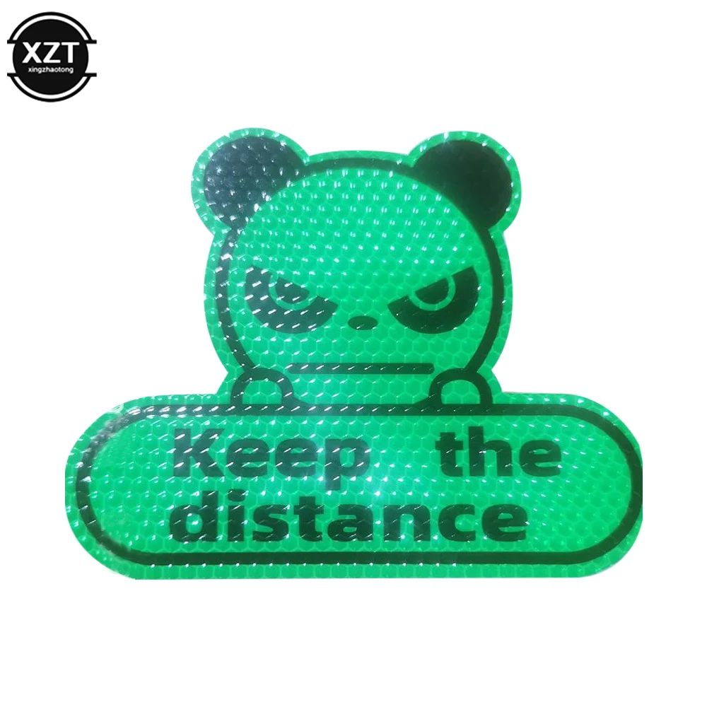 

1 шт., светоотражающие наклейки сохраняют расстояние, наклейки с пандой, флуоресцентные, желтые, зеленые, шестигранные, сотовые, мультяшные наклейки для украшения автомобиля