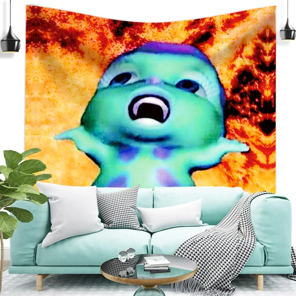 

Bibble Meme Tapestry Bohemian Wall Hanging Bedroom Psychedelic Scene Starlight Art Home Room Decoration