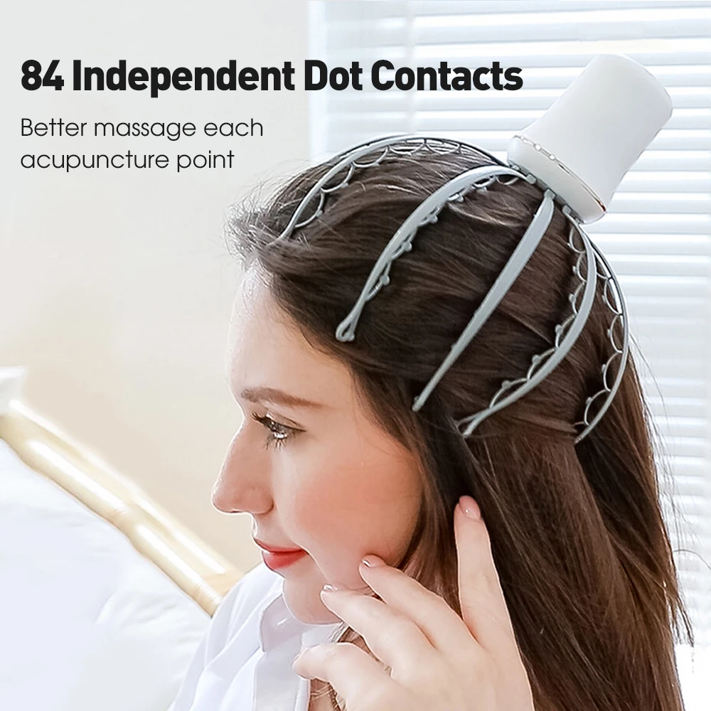 Электрический массажер для головы осьминог 3 режима вибрации массаж снятие