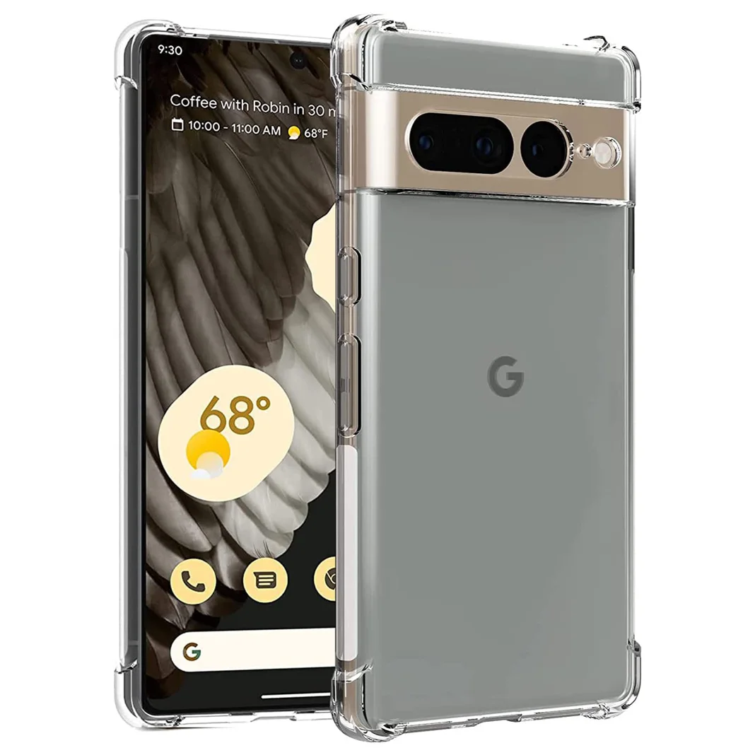 Роскошный прозрачный чехол-бампер для Google Pixel 7 pro из ТПУ задняя крышка Pixel 7 6 Pro 6A прозрачный тонкий чехол с защитой от отпечатков пальцев