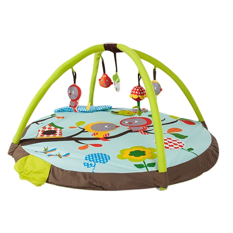 Multifunctional Fitness Frame Round Play Crawling Mat 0-12 Months Baby Puzzle Game Blanket Fun Sounding Pendant Gift Kid