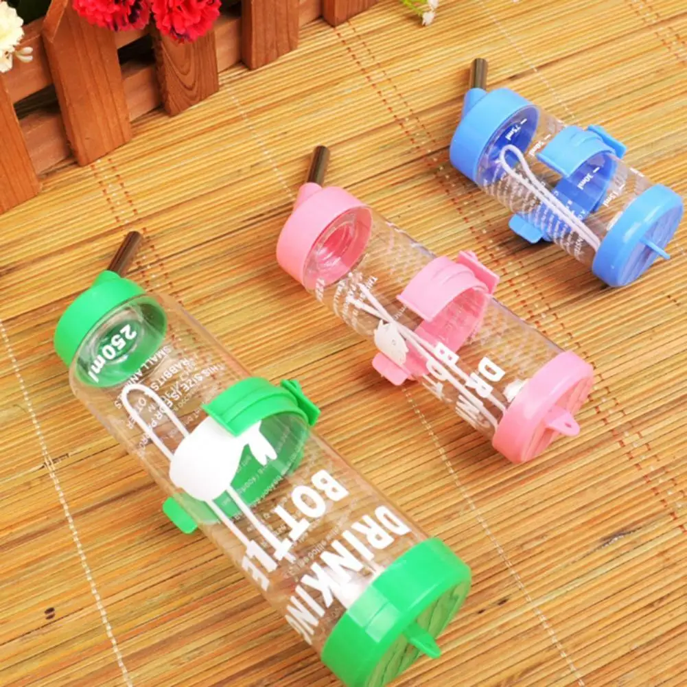 

80ML/125ML Durable Solid Hanging Design Hamster Water Feeder Bottle for Squirrel Hamster Water Bottle Pet Water Dispenser