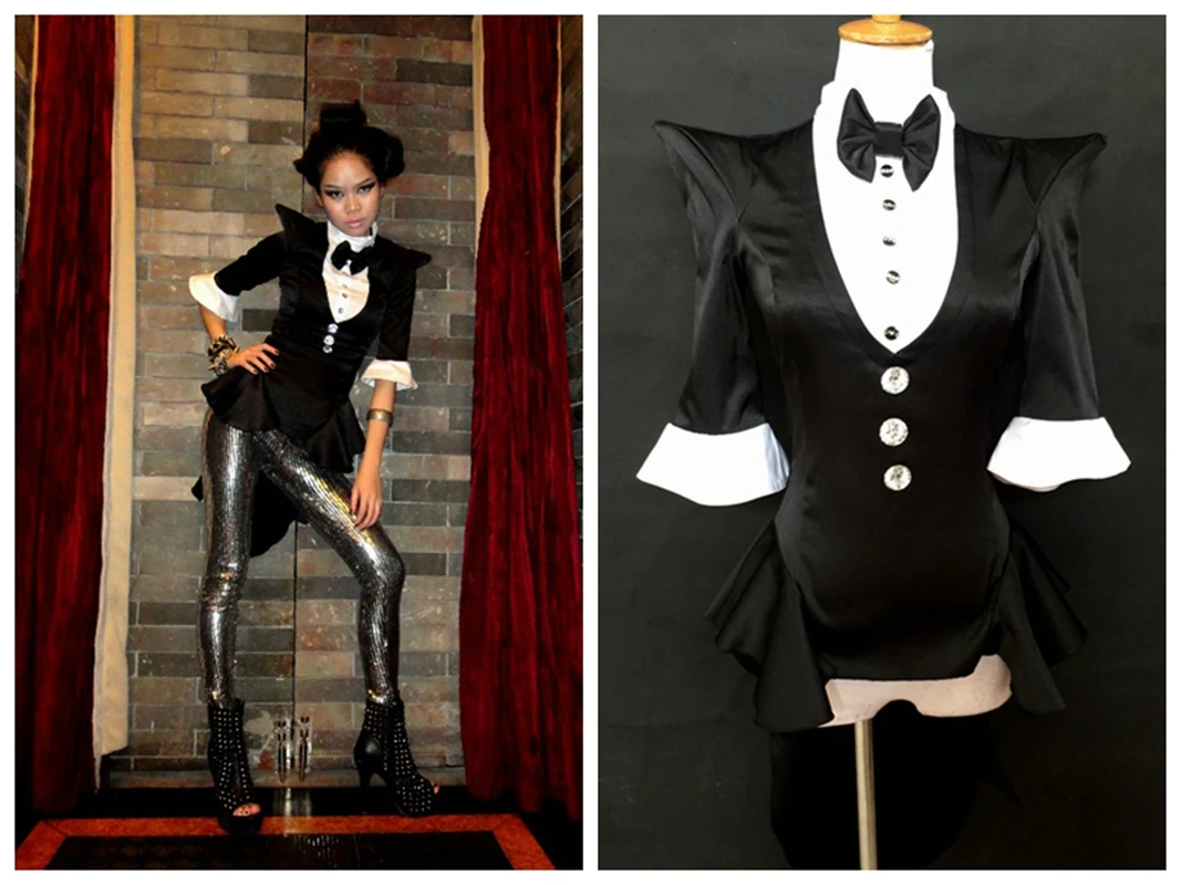 

European American Personality Women's Clothing Swallowtail Shock Sheng Nightclub DJ Female Singer Stage Dance Show Costumes