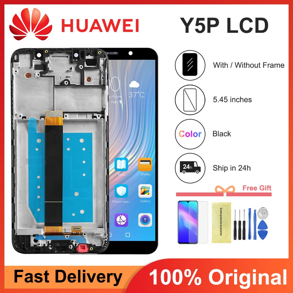 

5.45" Original For Honor 9S DUA-LX9 LCD Display Touch Screen Digitizer Assembly For Huawei Y5p 2020 DRA-LX9 Display With Frame