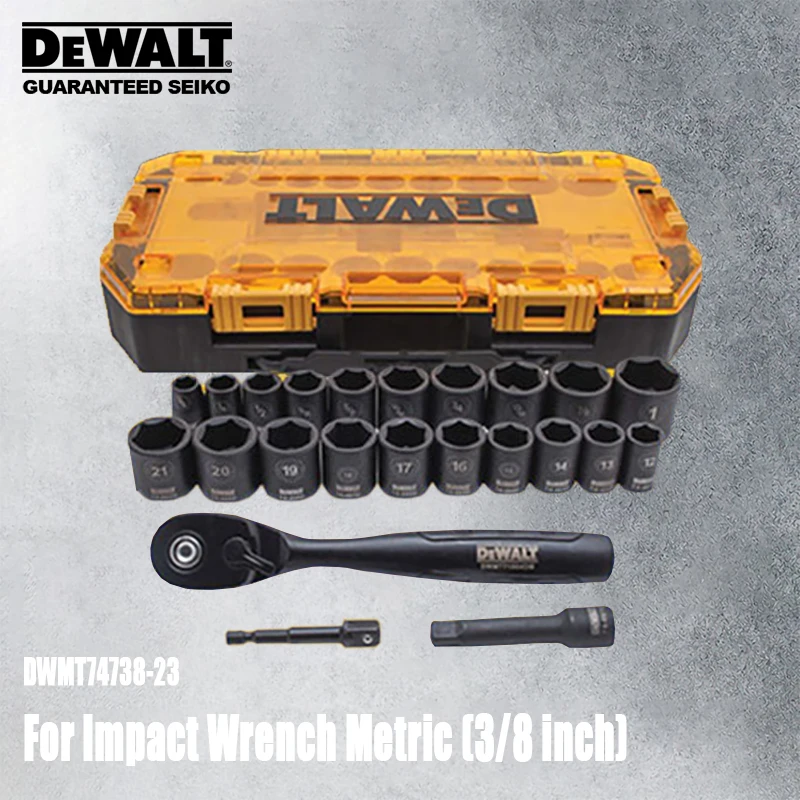 Набор ударных головок Dewalt DWMT74738 23 метрические (3/8 дюймов) подходящие гайки для
