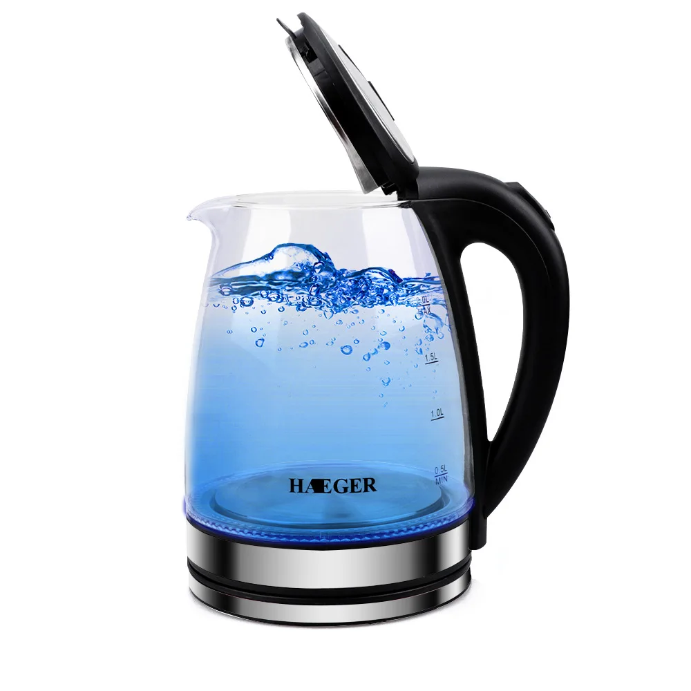 Harger Borosilicate Glass Electric Kettle Household Automatic Power-off Stainless Steel Anti-Scald Kettle enlarge