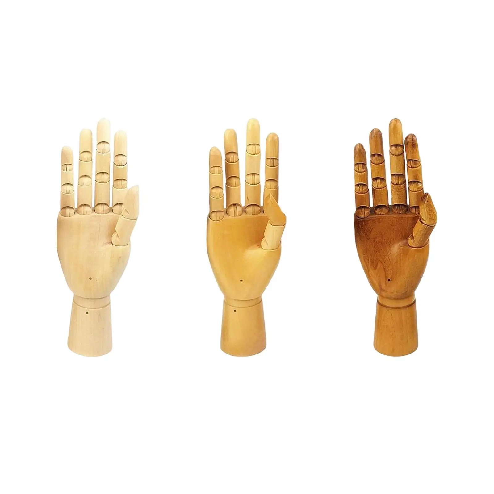 

Art Mannequin Hand Jewelry Display Props Jointed Flexible Fingers 10" Manikin Hand Model for Sketching Kids Children Toys Gift