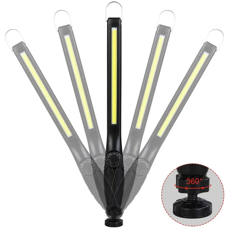 

USB Rechargeable COB LED Work Light Portable Magnetic Cordless Inspection Light For Car Repair Home Workshop Emergency