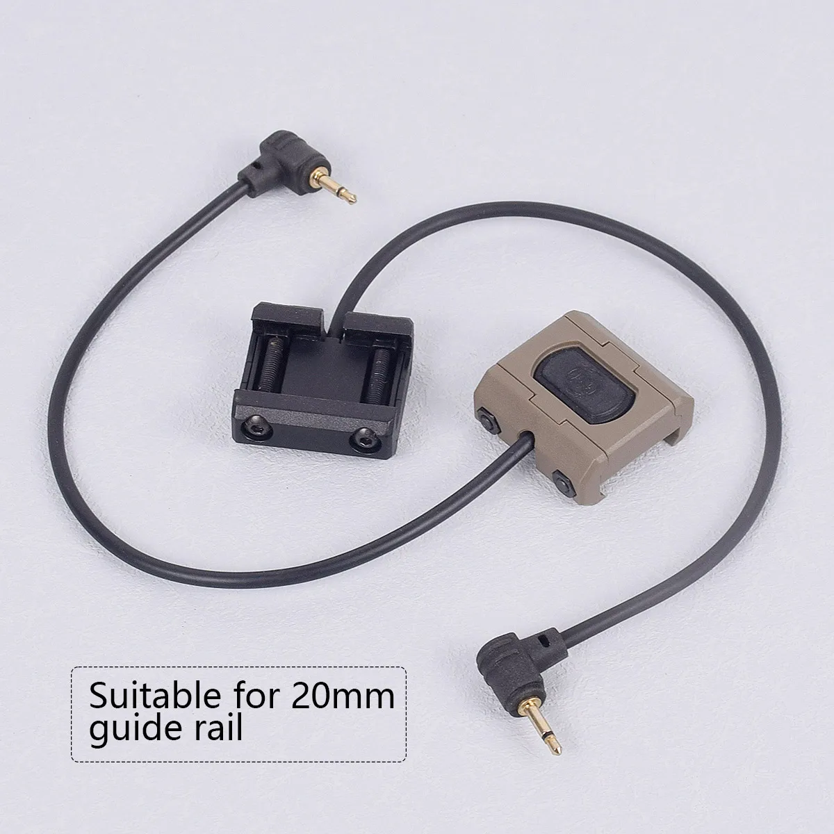 Фото Кнопка-переключатель UNITY Switch 2.5mm Plugs ModButton Pressure Remote Switch для планки Mlok Keymod 20mm, совместимая с сериями Surefire M300, M600, M951, DBAL-A2, PEQ15 №5