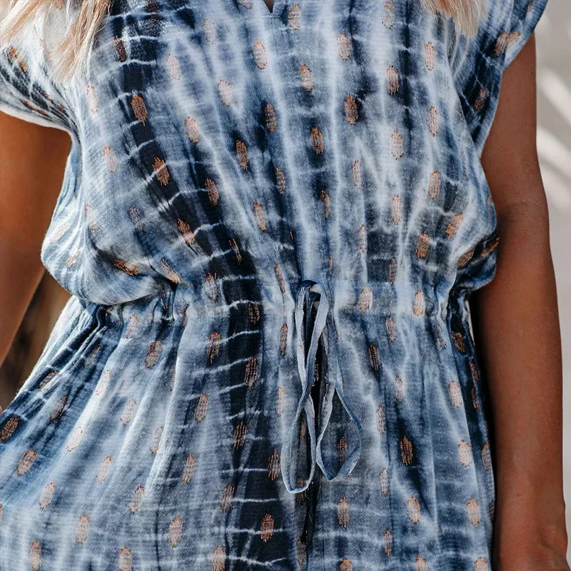 Новинка 2022 женское модное платье с v-образным вырезом и боковым разрезом поясом