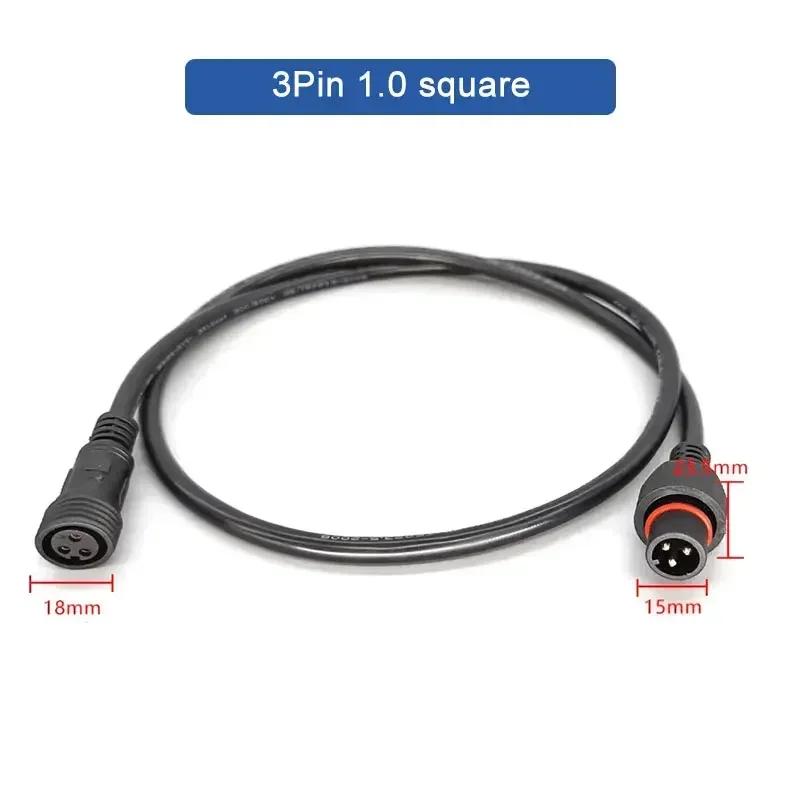 

Водонепроницаемый 3-контактный Удлинительный кабель «штырь-гнездо» 0,3/0,5/0,75/1,0/1,5