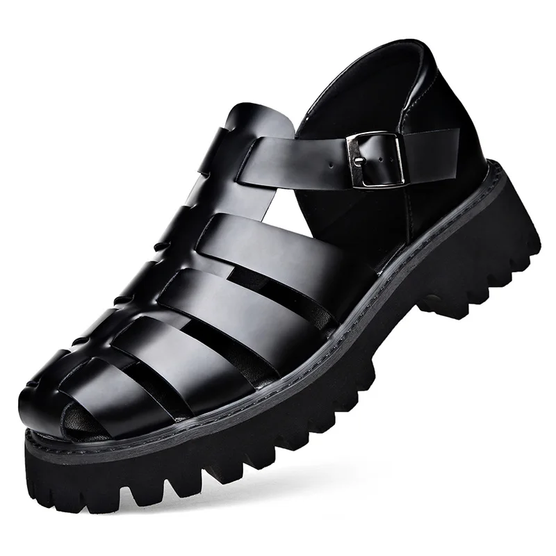 Platform Genuine Leather Sandals Outdoor Sneaker Beach Rubbe