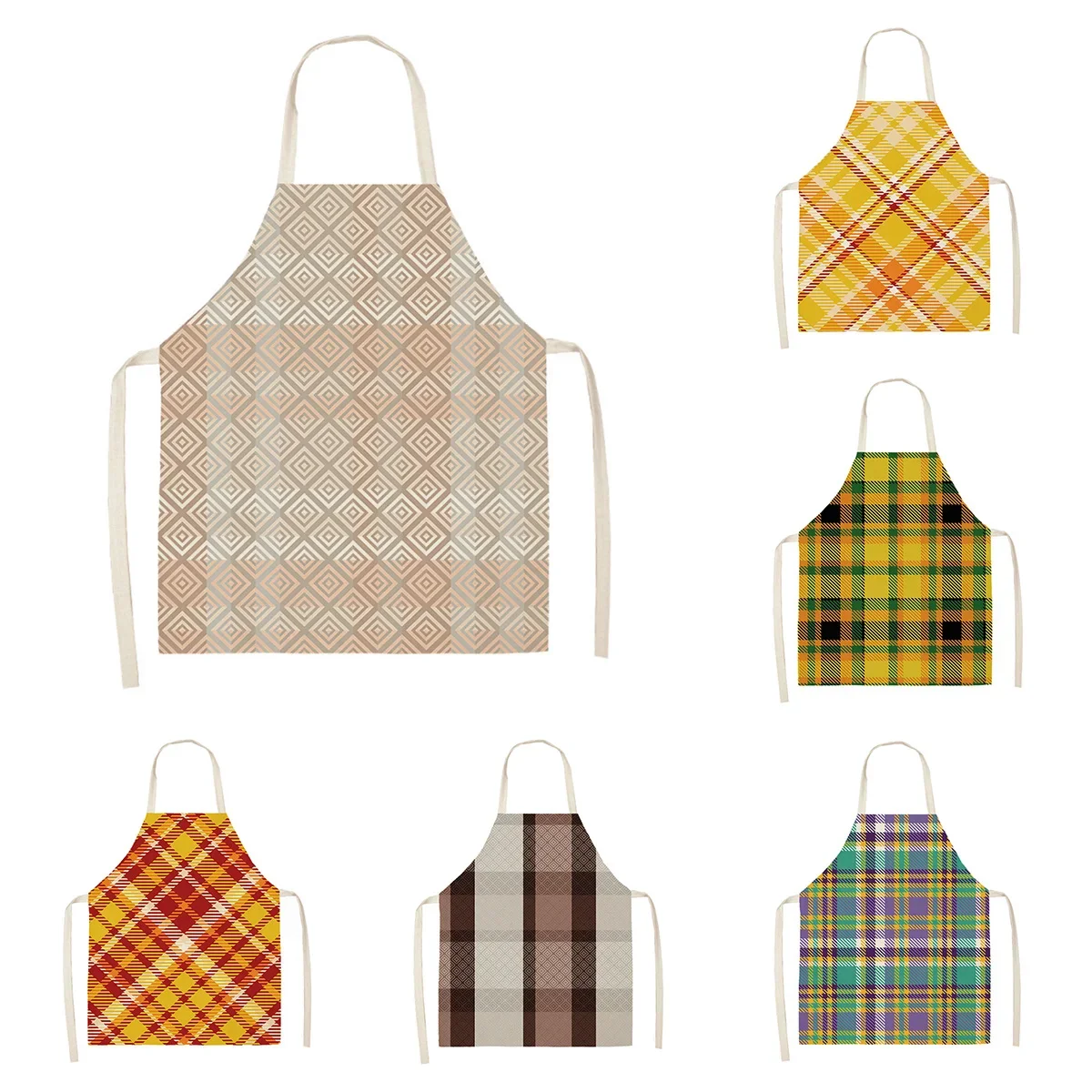 Женский кухонный фартук льняной мужской детский большой размер для девочек