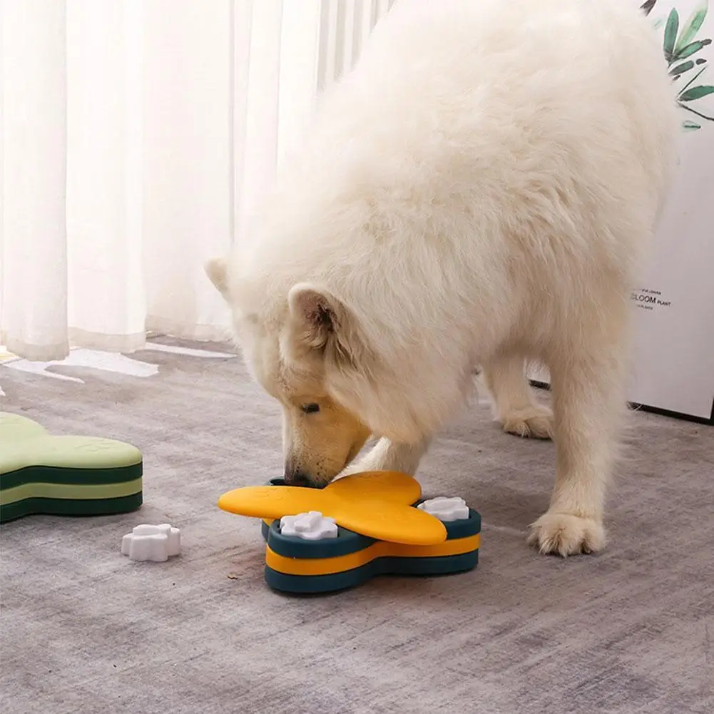 

Игрушки-головоломки для собак, поворотный круг, медленная кормушка, эдуальная игрушка, Интерактивная миска для еды, медленно едает собак, тренировочная миска для домашних животных G T0j5