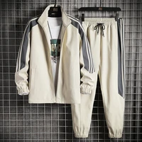 jacket mens jacket autumn 2021 korean version of the trend sports suit mens wear with a set of handsome jacket spring and autu