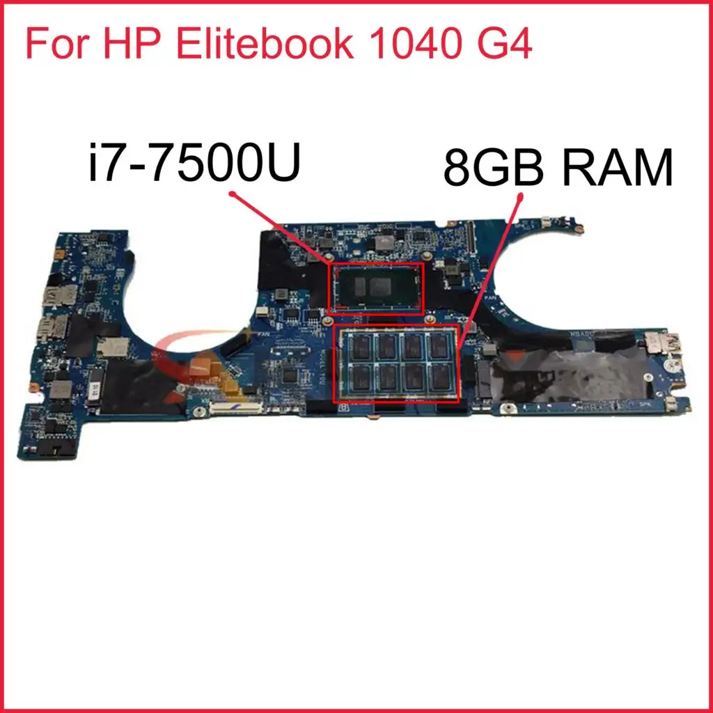 

Для ноутбука HP Elitebook 1040 G4, материнская плата DA0Y0UMBAD0 L02235-601 L02235-501 с SR340 L02235-001 8 ГБ, полностью протестирована