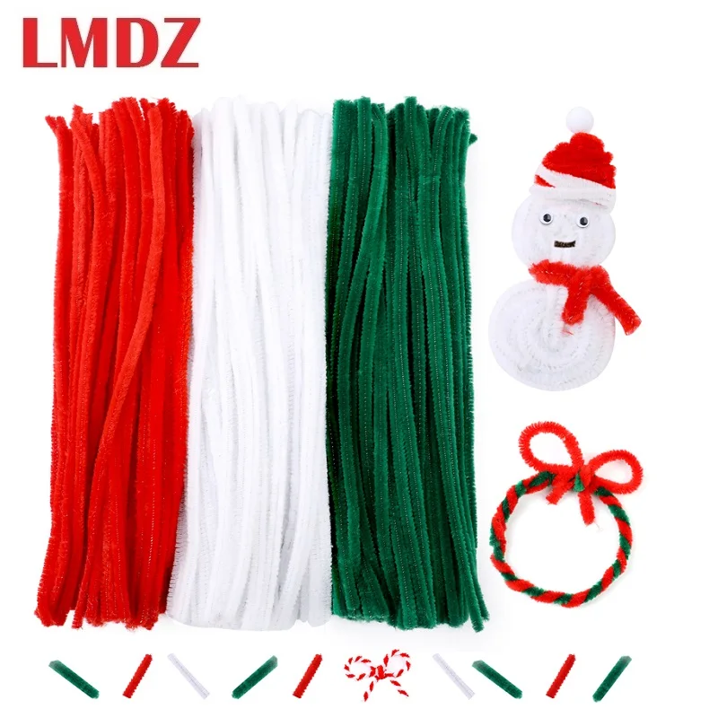 

LMDZ 210 шт Красный Белый Зеленый стебли синели, очистители труб DIY декоративное искусство рождественские украшения Дети плюшевая обучающая игрушка