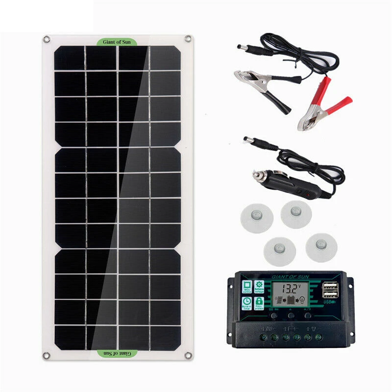 

30W Solar Panel Car Van Boat Caravan Camper Trickle Portable 12V Battery Charger