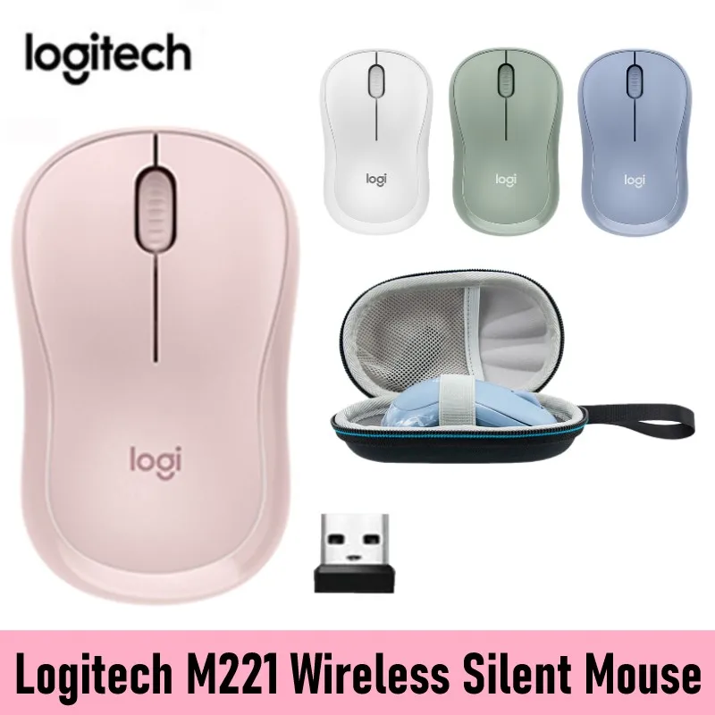 

Logitech M221 Mouse Wireless Cute Silent Mouse With 2.4GHz Optical Ergonomic PC Gaming Mouse Mice for Mac OS/Window 10/8/7