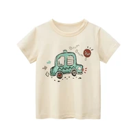 boy tops kids t shirt summer short sleeve tees car print breathable soft casual clothing for child toddlers baby