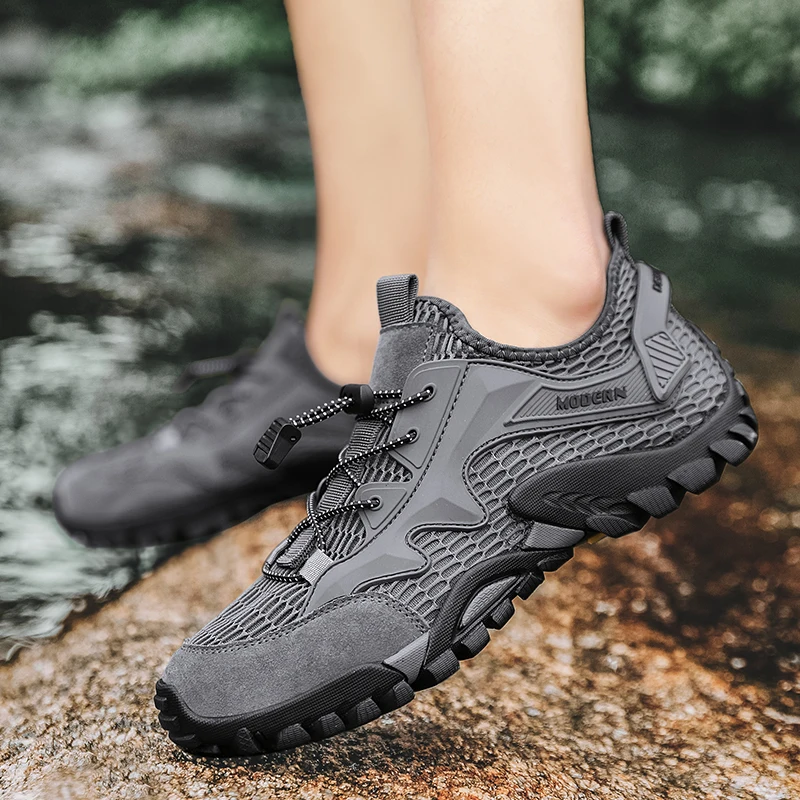 

Новинка 2022, Мужская туристическая обувь, дышащая летняя повседневная обувь, модная обувь на платформе, повседневная спортивная обувь