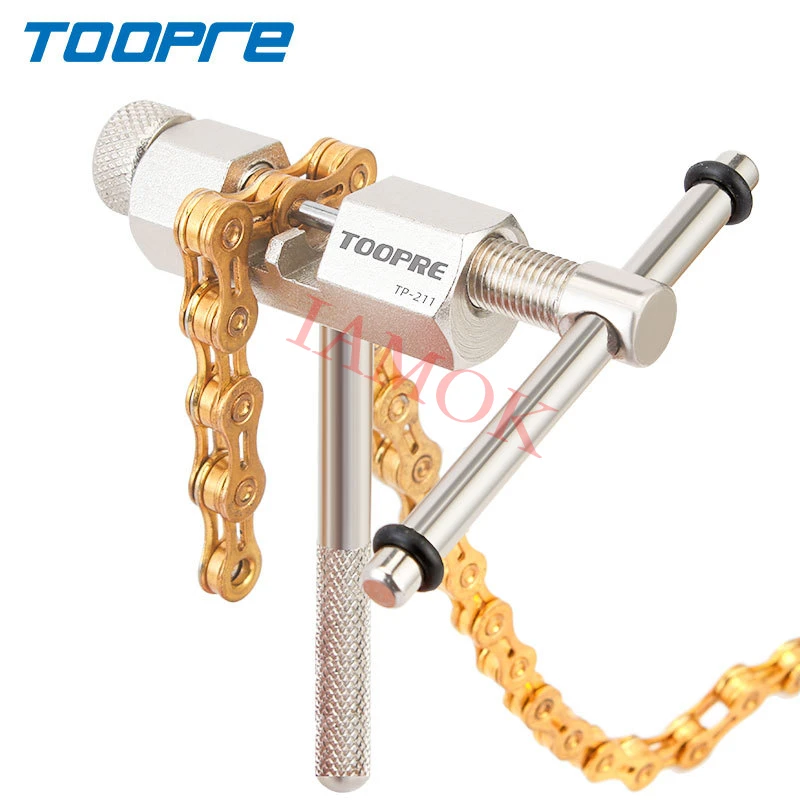 

TOOPRE TP-211 Bicycle Chain Cutter Steel Iamok for Single/6/7/8/9/10/11 Speed Chains Silver 152g Chain-Cutter Bike Parts