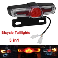 red bicycle rear light use 2pcs aaa batteries bike rear rack carrier light lamp with bike reflector cycling bike lights