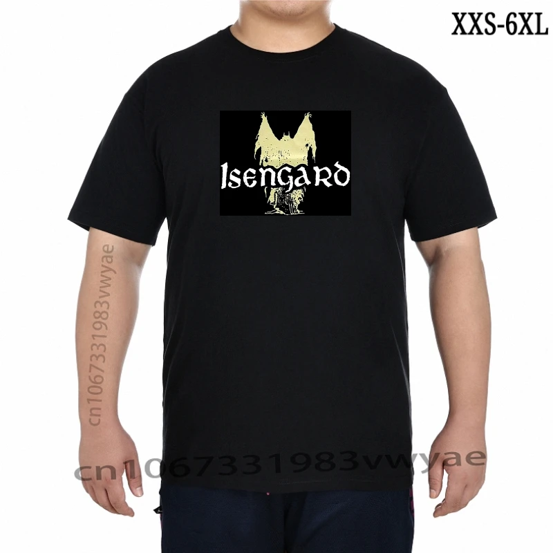 

Футболка с логотипом Isengard, черная футболка с металлическим ремешком, популярная Летняя Повседневная футболка, XXS-6XL