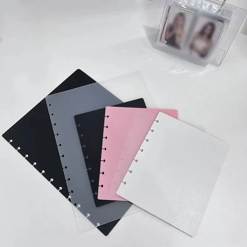 

2 Sheet PP Notebook Loosening Shell Binder Binding Cover Mushroom Hole DIY Notebook Index Separator Pages Separation Page