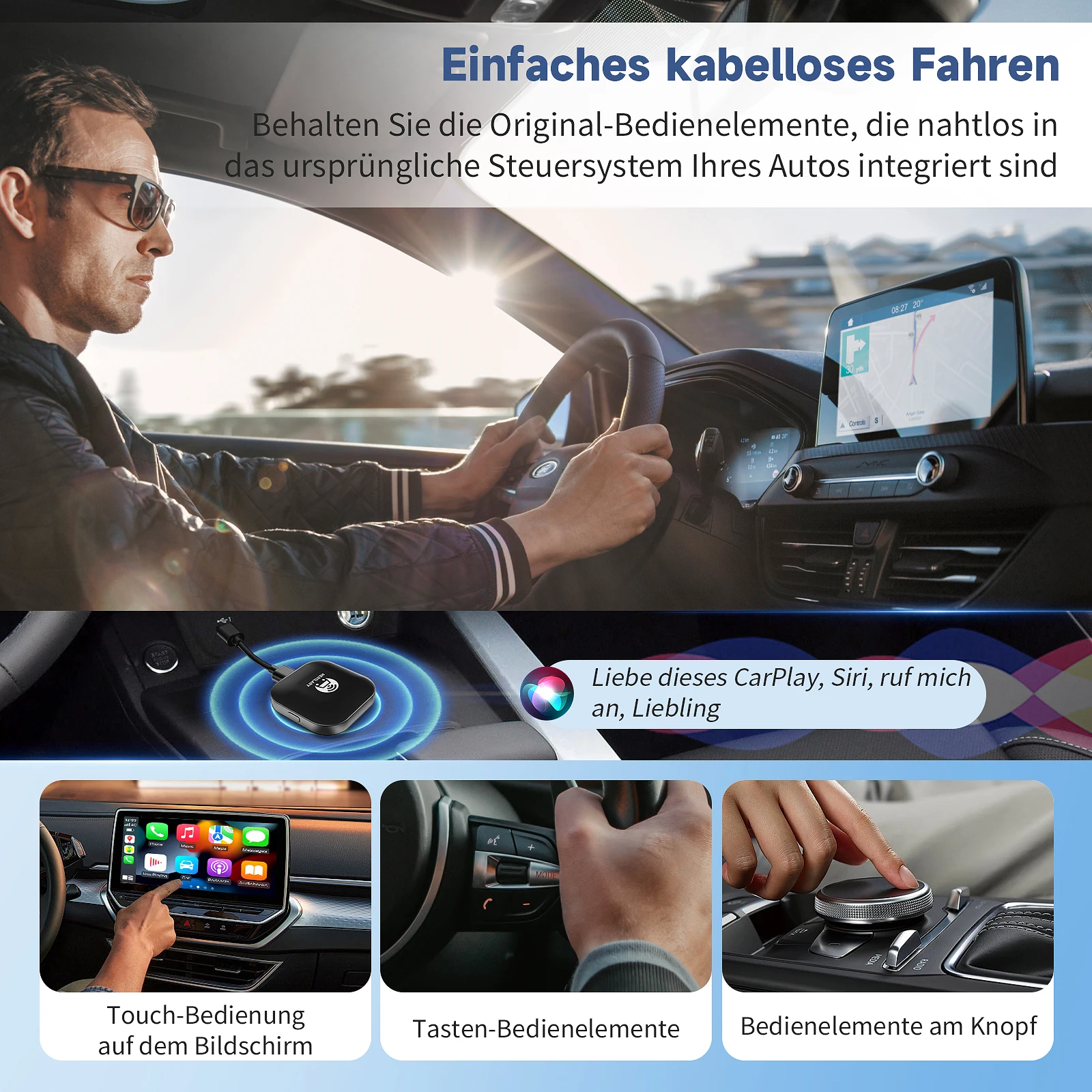 Leranda C1S/C6SE Беспроводной Apple Carplay/Android Auto Box/Беспроводной автомобильный ключ для CarPlay