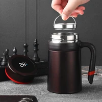 led temperature 500ml thermos with tea infuser intelligent coffee filter stainless steel vacuum insulated coffee mug home