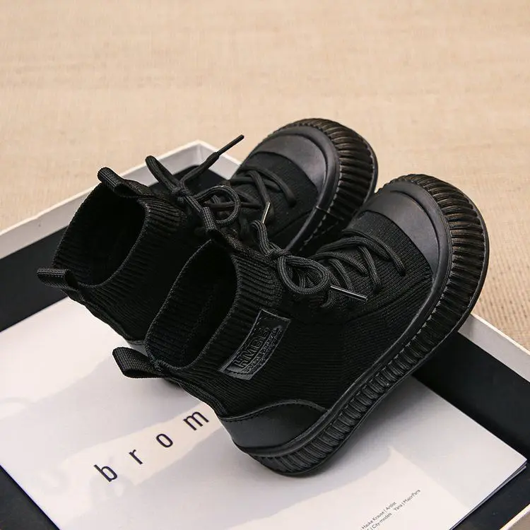 Зимние женские кожаные модные носки и ботинки со шнуровкой спереди