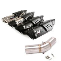for suzuki dr300 hj300 any year slip on exhaust system 51mm motorcycle escape mid tube connect link stainless steel 450mm length
